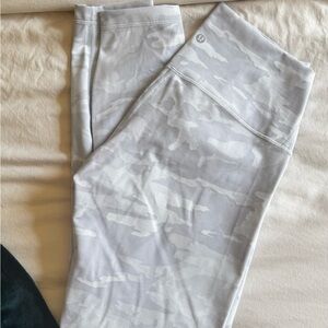 Lululemon Women's  Soft Grey Camo Leggings